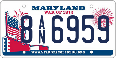 MD license plate 8AN6959
