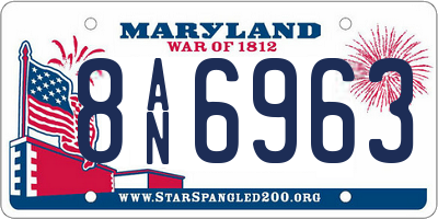 MD license plate 8AN6963