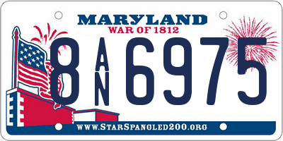MD license plate 8AN6975