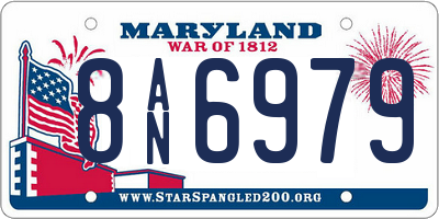 MD license plate 8AN6979