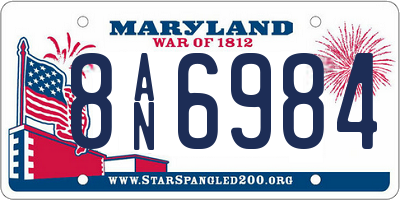 MD license plate 8AN6984