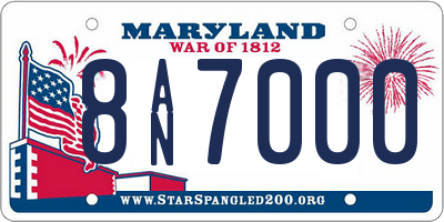 MD license plate 8AN7000