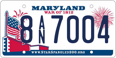 MD license plate 8AN7004