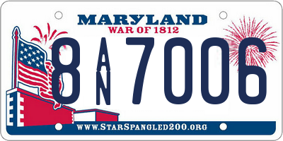 MD license plate 8AN7006