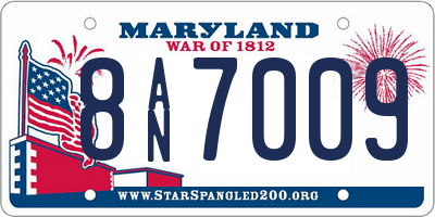 MD license plate 8AN7009