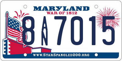 MD license plate 8AN7015