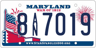 MD license plate 8AN7019