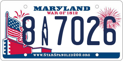 MD license plate 8AN7026