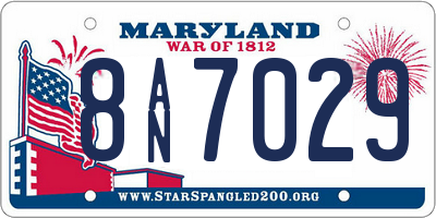 MD license plate 8AN7029