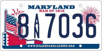 MD license plate 8AN7036