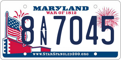 MD license plate 8AN7045