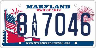 MD license plate 8AN7046