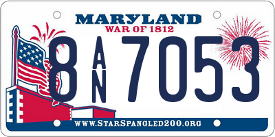 MD license plate 8AN7053