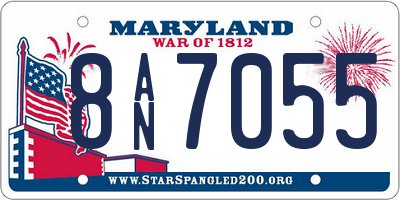 MD license plate 8AN7055