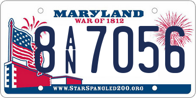 MD license plate 8AN7056