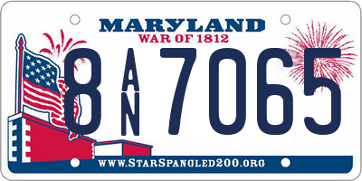 MD license plate 8AN7065