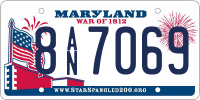 MD license plate 8AN7069