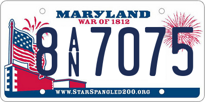 MD license plate 8AN7075