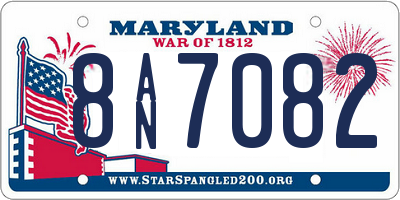 MD license plate 8AN7082