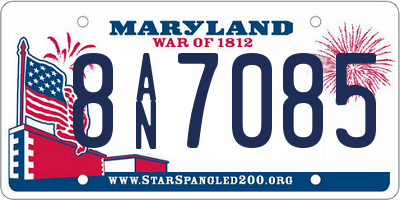 MD license plate 8AN7085