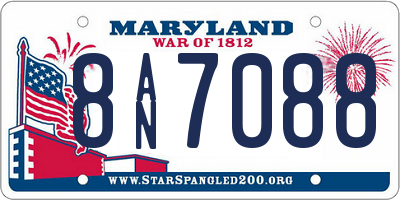 MD license plate 8AN7088