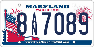 MD license plate 8AN7089