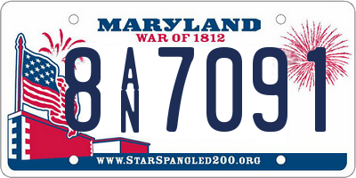 MD license plate 8AN7091