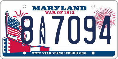 MD license plate 8AN7094