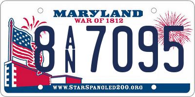 MD license plate 8AN7095