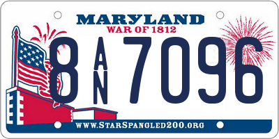 MD license plate 8AN7096