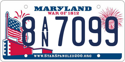 MD license plate 8AN7099