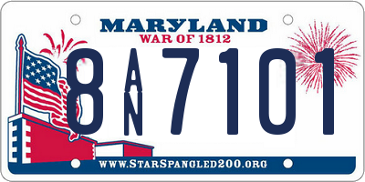 MD license plate 8AN7101