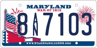 MD license plate 8AN7103