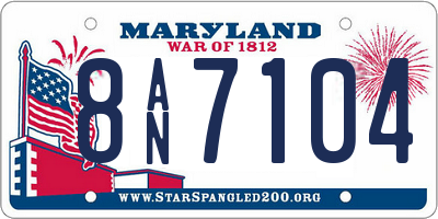 MD license plate 8AN7104