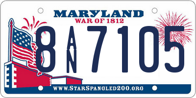 MD license plate 8AN7105