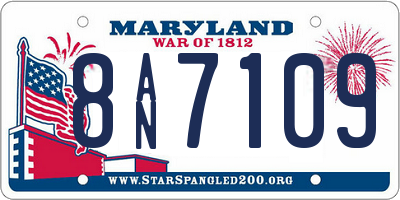 MD license plate 8AN7109