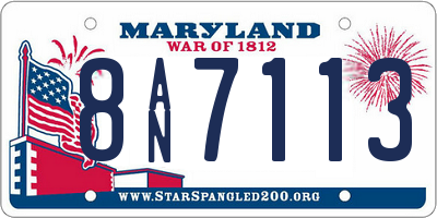 MD license plate 8AN7113