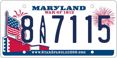 MD license plate 8AN7115