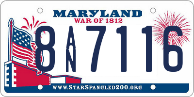 MD license plate 8AN7116