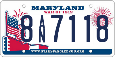 MD license plate 8AN7118