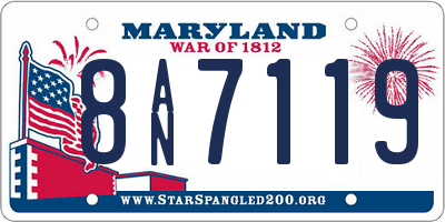 MD license plate 8AN7119
