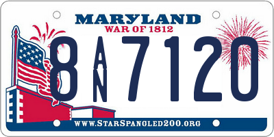 MD license plate 8AN7120