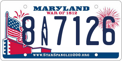 MD license plate 8AN7126