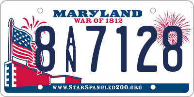 MD license plate 8AN7128