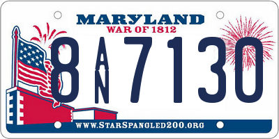 MD license plate 8AN7130