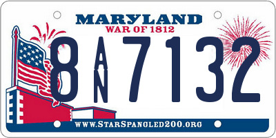 MD license plate 8AN7132