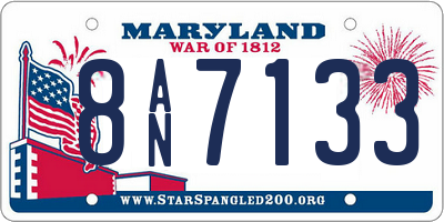 MD license plate 8AN7133