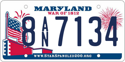 MD license plate 8AN7134
