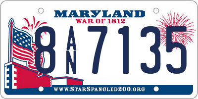 MD license plate 8AN7135