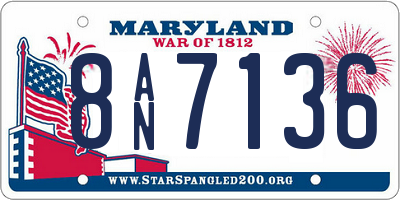 MD license plate 8AN7136